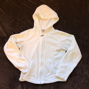 White Columbia Hooded Sweater Jacket